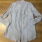 Free People  No Limits Blue Striped Button-Up Shirt- Size Medium Photo 5