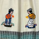 Vintage 70s Handmade Embroidered Ecuador Blanket Kaftan Dress Medium Large Orange Photo 7