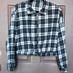Zaful  Black and White Checkered Bomber Jacket Photo 0