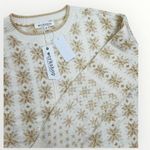 Workshop Republic Clothing Womens Sweater Size S Fair Isle Cream Gold Cozy Photo 1