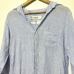 Frank & Eileen Rory Maxi Shirt dress lived in linen size small Blue Photo 5
