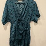 Illa Illa Teal Polka Dot Wrap Dress by   size s Photo 1