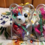 American Vintage NEW VTG 80s Christmas Ornaments Gummy Bear Girls Plastic Hair Clips Barrettes Photo 6