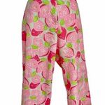 Lilly Pulitzer Vintage 80s Strawberry Fruit Flair High Waisted Pant Capri M Photo 0
