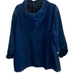 NorthStyle Denim Chore Coat Barn Jacket Green plaid flannel lining Hooded Fall Blue Size L Photo 13