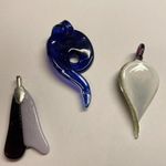 Handmade Lot Of 3 - Costume Pendants / Charms Blown Art Glass Photo 3