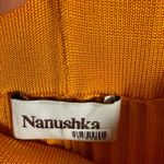 Nanushka Orange Ribbed Knit Wide Leg High Rise Pull Photo 8
