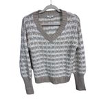 Kensie V-Neck Textured Knit Pullover Sweater Neutral Beige Cream Fall Women's S Photo 4