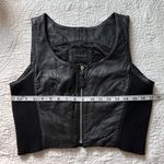The Limited  100% Leather Black Zip Front Vest Size Medium Photo 6