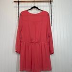 EXPRESS  Pink V-Neck Zip Front Long Sleeves Romper Size XL Photo 1