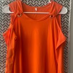 New Without Tag Oramge Open Shoulder Dress Size S Orange Photo 1