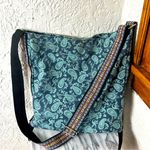 BOHO Paisley & Fringe Crossbody Tote Bag Blue Photo 0