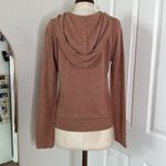Monrow Super soft zip up hoodie Tan Photo 6