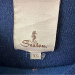 Seaton Women’s Cashmere Long Sleeve Star Sweater Size XS FLAWS Blue Photo 4