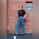 Everlane  The Easy Jean Blue Wide Leg Organic Cotton Size 6 Photo 3