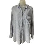 Free People  No Limits Stripes Button Down Shirt In Blue Photo 5