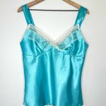 NWT Vintage Y2K Satin Babydoll Tank Top Sz XL by Decoded Light Blue Deadstock Photo 0