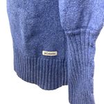 Columbia  Blue Cowl Neck Sweater with Green Zipper Photo 3