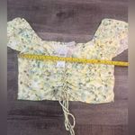 American Eagle  Floral Cap Sleeve Crop Top Photo 5