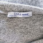 ZARA Gray Pearl Embellished Drop Shoulder ¾ Sleeve Knit Top Size Medium Photo 5