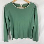 J.Jill Green Long Sleeve Cotton Tshirt Size Small Photo 0