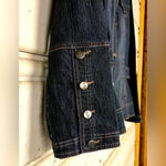 Bill Blass Vintage Jean Jacket, dark wash stretch, size L Photo 4