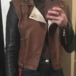 Forever 21 Faux Leather Block Color Jacket Photo 0