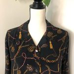 Valerie Stevens Vintage 100% Silk Button Down Blouse Photo 3