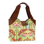 Amy Butler for Kalencom Sweet Rose Tote Organic Cotton Colorful Floral Large Green Photo 1