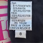 Bill Blass Vintage 1990s Evening Black Cocktail Dress Polka Dot Skirt Size 8 Photo 7