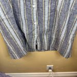Beach Lunch Lounge Oxford Brynn Shirt Dress Blue Stripe Linen Size‎ XS Travel Photo 4