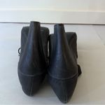 Envy  Womens Black Leather Peep Toe Lace Up Cut Out Heels Vintage Inspired SZ 8 Photo 4