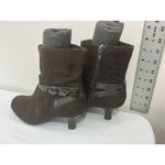 Merona Womans Size 6.5 Brown Strappy Zip Up Heel Ankle Boots NWOT Photo 3