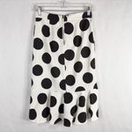 Maeve Anthropologie Size 2 Skirt Trumpet Black White Polka Dot Knee Length 437 Photo 3