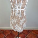 For Love & Lemons  Cheyenne Lace Mini Dress in Ivory Photo 4