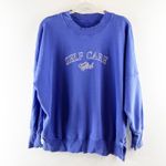 Aerie Self Care Club Oversized Pullover Graphic Sweatshirt Blue Periwinkle XS Photo 2