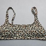 Xhilaration  Cream Animal Print Swim Sports Bra Beach Bralette Bikini Top L Large Photo 0