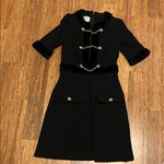 Gucci  Black Tiger Head Buttons Faux Fur Dress Size S Photo 1