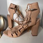 Loeffler Randall Tassel Lace Up Heels Gladiator Block High Heel Sandals -9.5M Photo 1