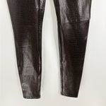 Spanx Faux Leather Crocodile Snakeskin Leggings BROWN Shapewear Size MEDIUM Photo 4