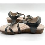 Aetrex ‎ “Jillian” Gray Braided Leather Strappy Sandal Women’s Sz 11 Comfort Photo 3