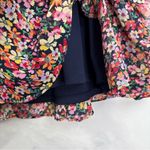 Boutique MSK Floral Print V-Neck Open Back Chiffon Puff Sleeve Dress Colorful 70s Plus XL Photo 6