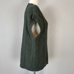Madewell Womens Cable Knit V-Neck Sweater Vest Size XS Forest Green Wool Blend Photo 5
