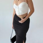 Princess Polly NEW- NWT Oscar Split Maxi Skirt Black US 4 / AU 8 Photo 1