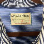Free People NWT We The Free Striped Up Shirt - Blue Combo Size XL Photo 3
