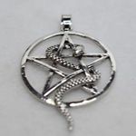 Source Unknown New Serpent Pentagram Stainless Steel Goth Statement Chic Pendant Photo 0