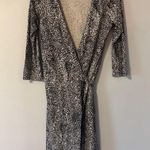 Diane Von Furstenberg  New Julian Two Mini Silk Black and White Wrap Dress size 4 Photo 0