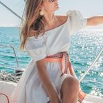 NWOT Pitusa elena off the shoulder puff sleeve dress i pink salt Size M Photo 0