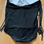 One Piece Fringe Halter Neck Black Swim Suit Womens Size Large Photo 7