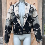 Vintage Flashback Woven Snowflake Tapestry Western Bolero Jacket~M~  Photo 0